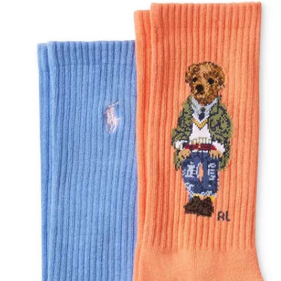 Polo Ralph Lauren Men's 2-Pk. American In Paris Mini Bear Crew Socks - Picture 6 of 6